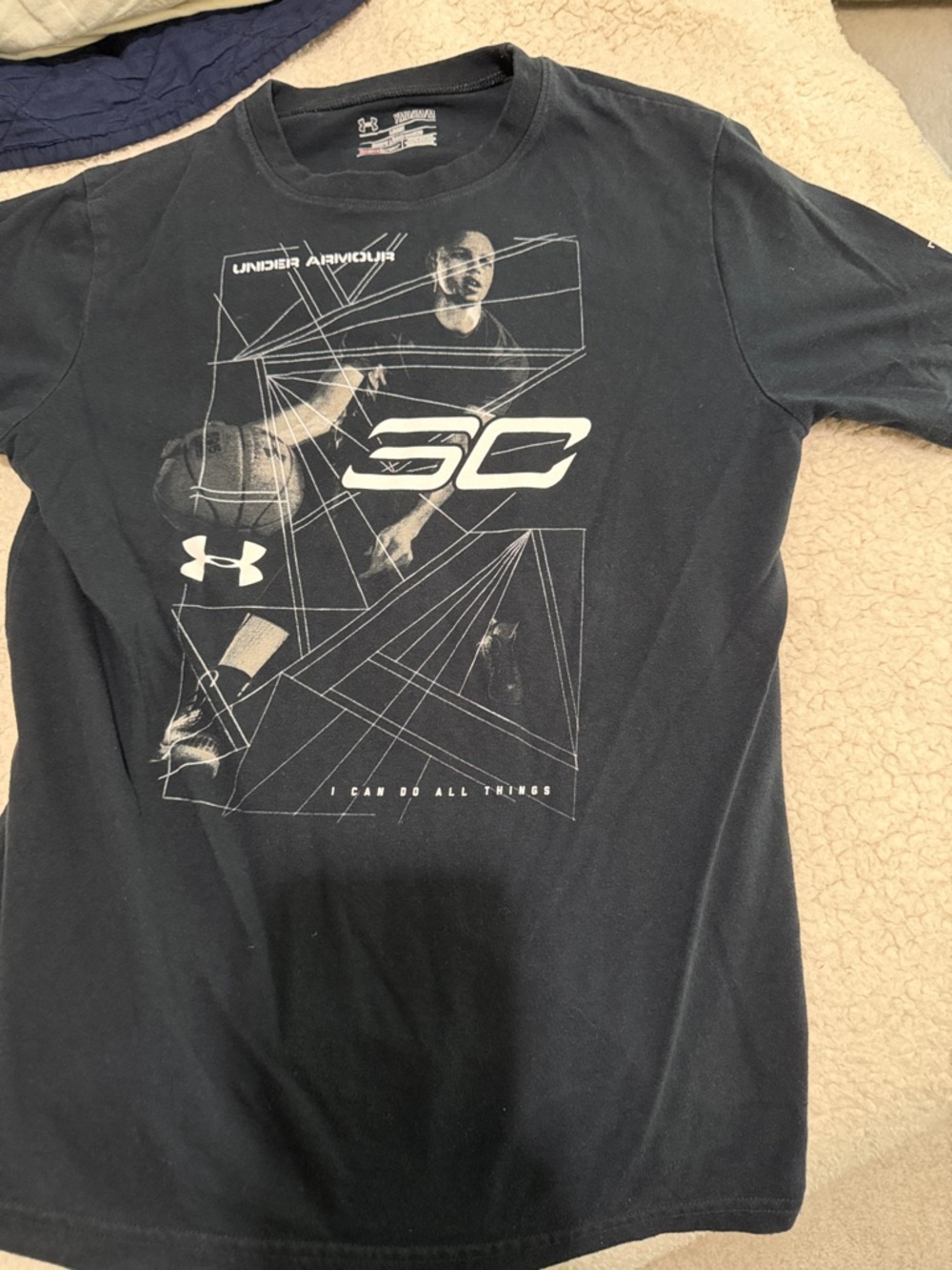 Under Armour Steph Curry Black Graphic SC Basketball Tee for Kids